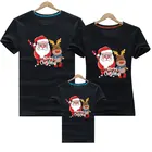 2020 рождественские костюмы в одном стиле для всей семьи Одежда для пап и сыновей, для мамы, папы и ребенка, для мамы и дочки, одежда в полоску с короткими рукавами для всей семьи семейная одежда футболки