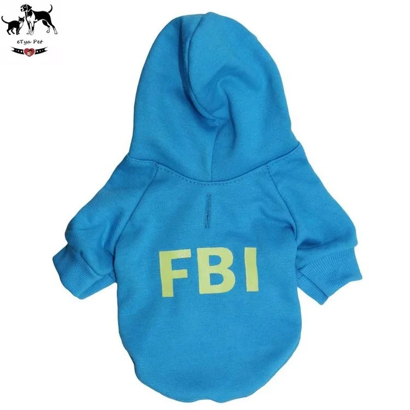 Костюм для собак одежда щенков домашних питомцев полицейская куртка ФБР