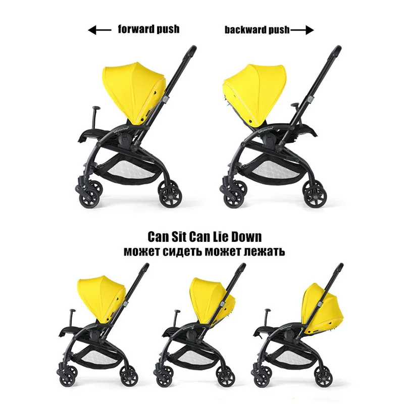 2022 New Portable Baby Stroller For Travel Foldable Pushchair Cart Newborn Bi-directional Stroller Folded By One Hand Cabin Size images - 6