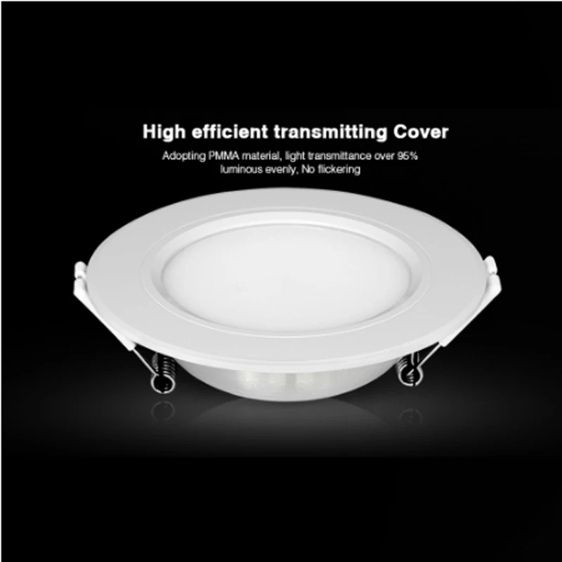 

AC100V-240V Mi Light Aluminum RGB CCT dimmable 2.4G LED Downlight Round Panel Ceiling Lamp 6W 12W 15W RGB led recessed downlight