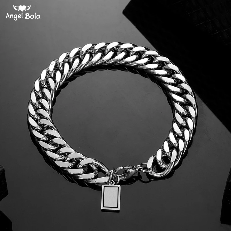 Мужской браслет Будды кубинские звенья и цепи из нержавеющей стали для браслета