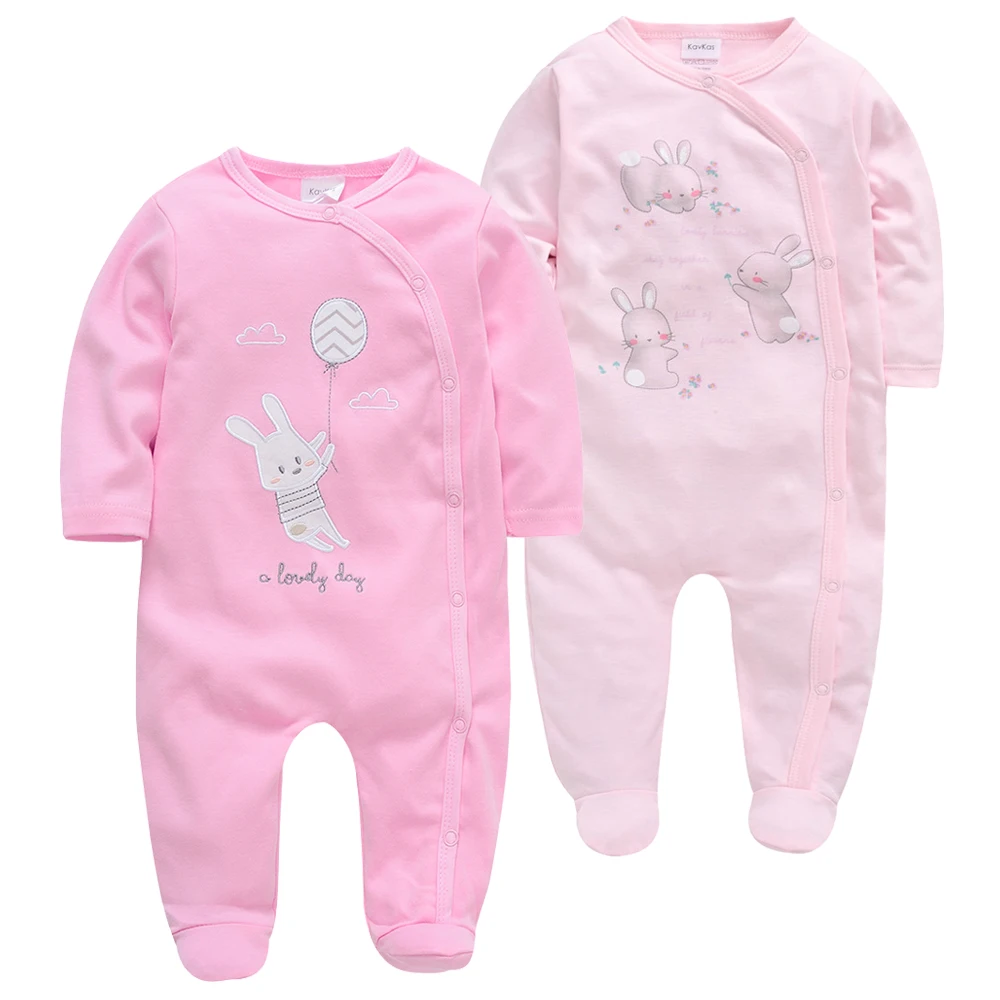 2pcs/lot newborn baby girls footies Kavkas infant boys Clothes Full Sleeve 100% Cotton Overalls cute Toddler Jumpsuits | Детская одежда