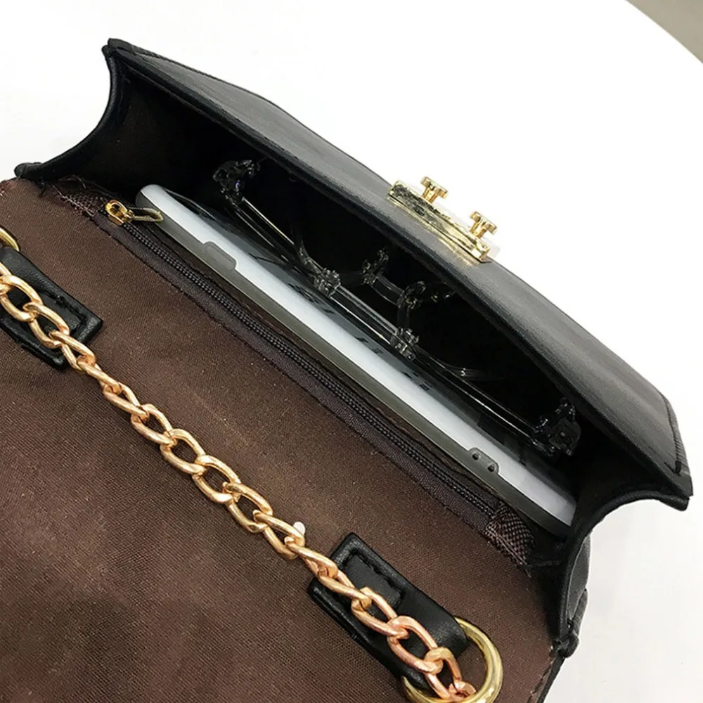 

Women Messenger Bags Mini Shoulder Bags Matting Leather Handbag Long Chain Crossbody Bag Female Mini Shoulder Bag