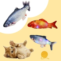 usb charger funny cats dog toy fish dancing jumping moving floppy fish dogs cats chew bite toys playing supplies interactive toy