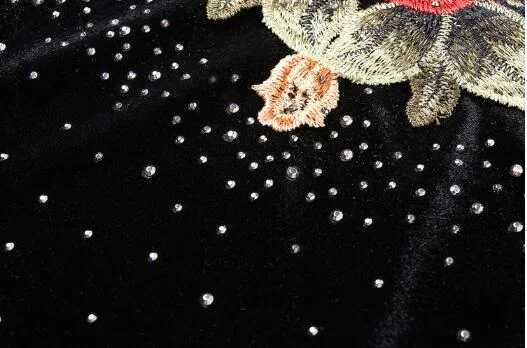 Осень 2020 бархатное платье для женщин среднего возраста плюс размер с длинным