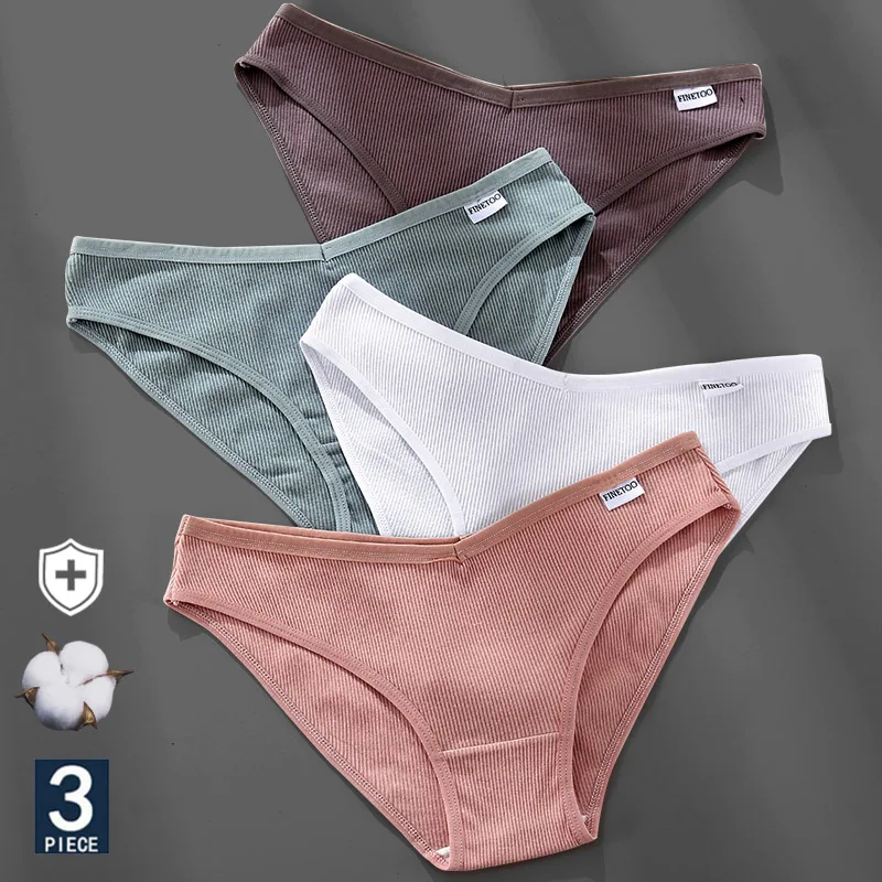 M-4XL Cotton Panties Female Underpants  Panties for Women Briefs Underwear Plus Size Pantys Lingerie 3PCS/Set 6 Solid Color