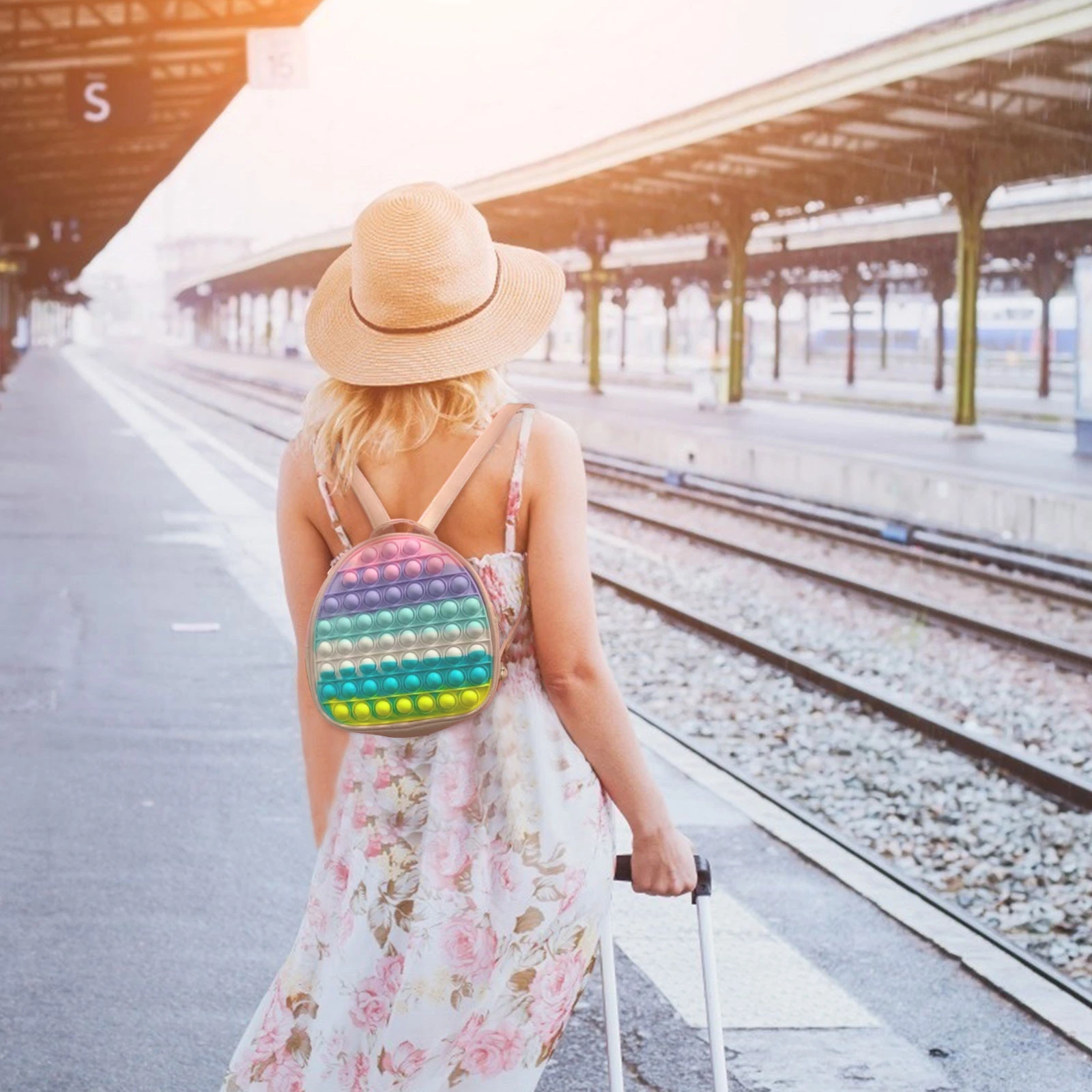 Милые детские игрушки-антистресс в сумке школьная сумка с пузырьками Детский