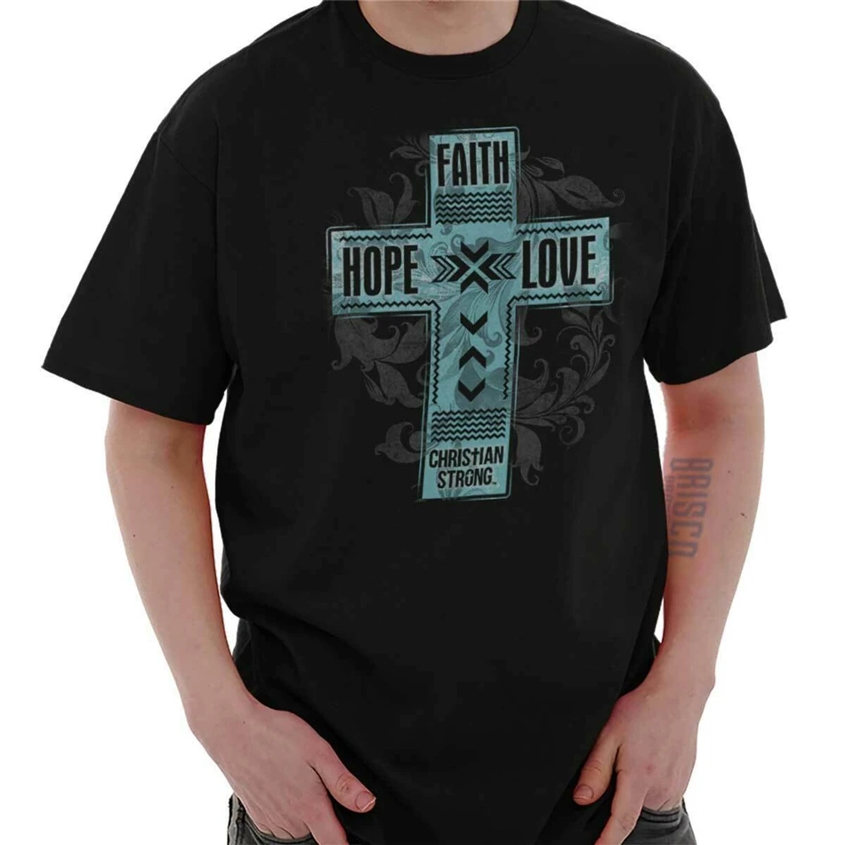 Футболки с надписью Faith Hope Love Christian Футболка Jesus Christ Gift Ideas наивысшего качества |