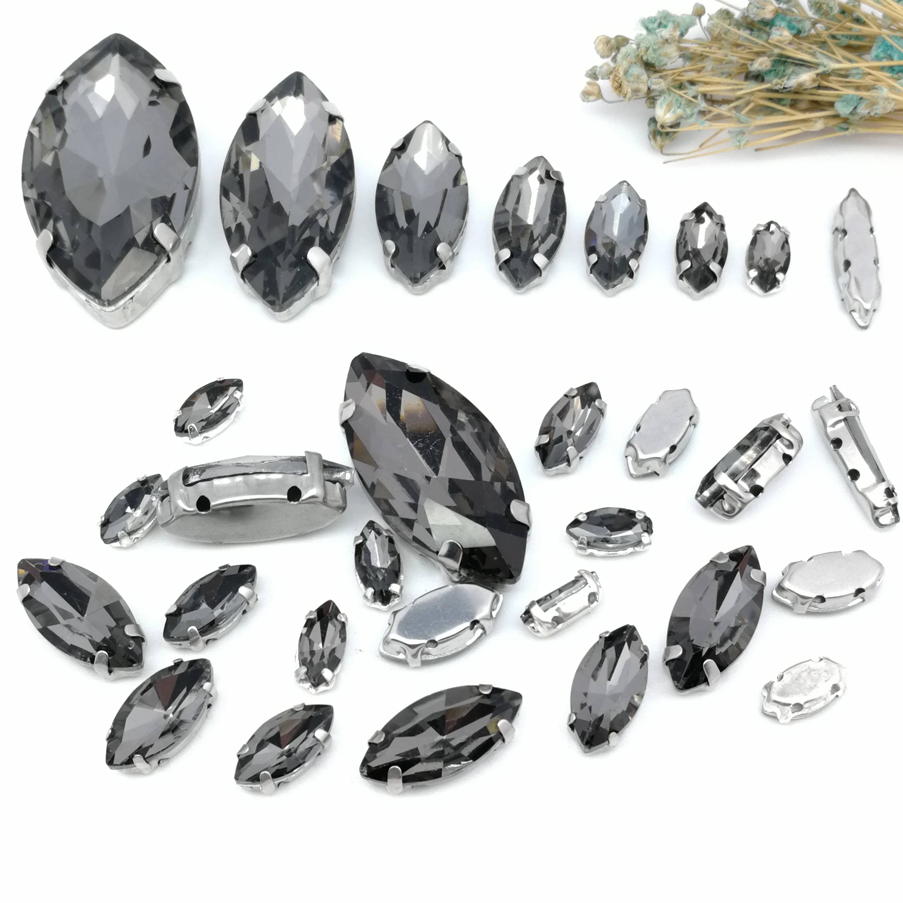 Популярно! 8 цветов смешанный белый конский глаз размер Кристалл Стразы на