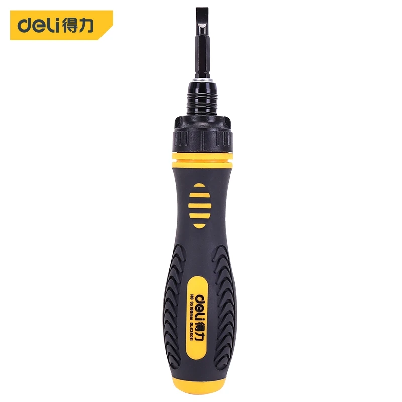 

Deli Phillips/Slotted Dual Purpose Scalable Ratchet Screwdrivers CR-V Magnetic Mini Screw Driver Screw-Driving Tools