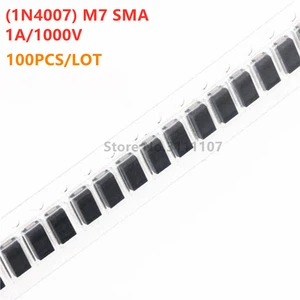 100 шт./лот диод M7 1N4007 SMD 1A 1000 В выпрямительный диод Новый