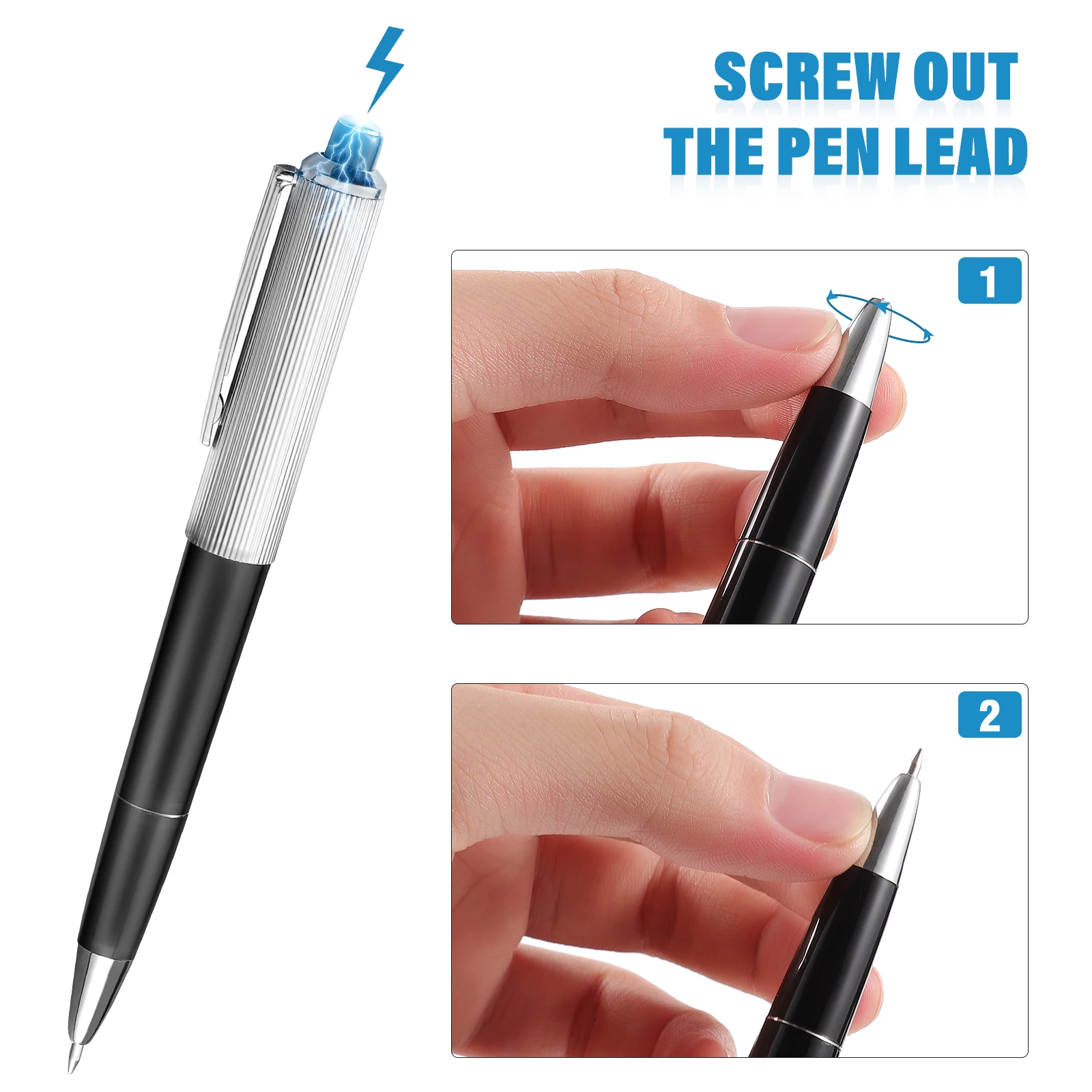 

2pcs Shocking Pen Funny Safe Reliastic Trick Toy Novelty Toy Electric Pen for Party
