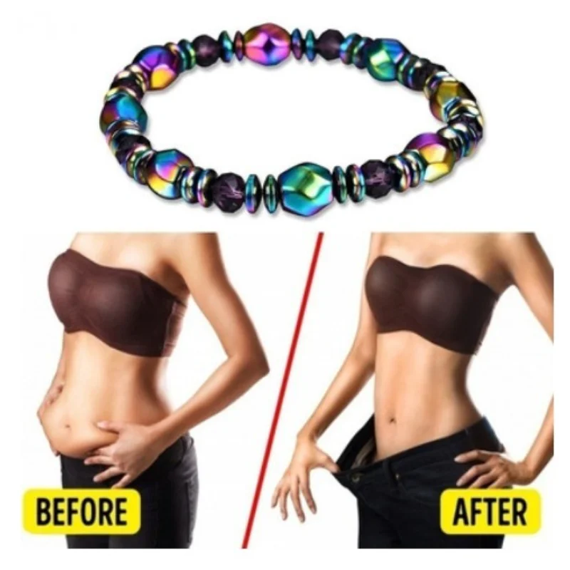 

2Pcs Magnetic Weight Loss Effective Anklet Bracelet Black Gallstone Slimming Stimulating Acupoints Therapy Arthritis Pain Relief