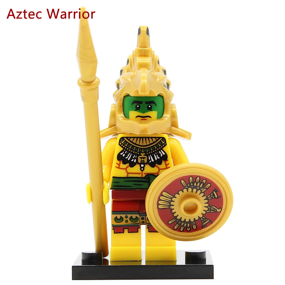 Aztec Warrior X0161 фигурка ацтеков Египетский воин викингов Atlantis Мумия Фараон Одиночная распродажа варварские строительные блоки Набор Модель Кирпичи Игрушка - Цвет: Aztec Warrior