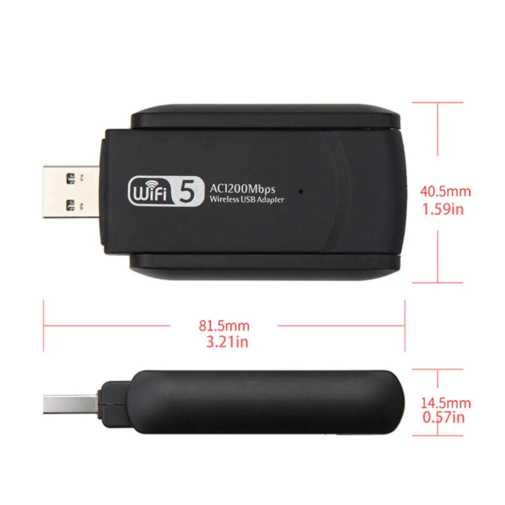

USB 3.0 1200Mbps Wifi Adapter Dual Band 5GHz 2.4Ghz 802.11AC RTL8812BU Wifi Antenna Dongle Network Card For Laptop Desktop