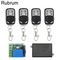 rubrum 433mhz universal wireless remote switch control dc 12v 1ch relay receiver module rf transmitter lock control room light