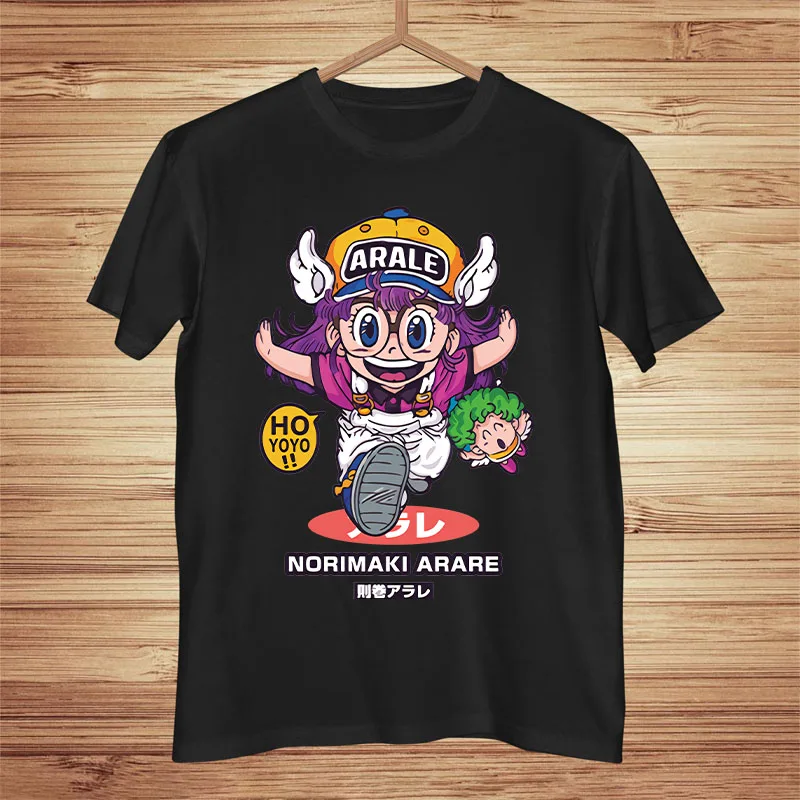 Новая летняя футболка с милым мультяшным принтом Arale женские повседневные белые