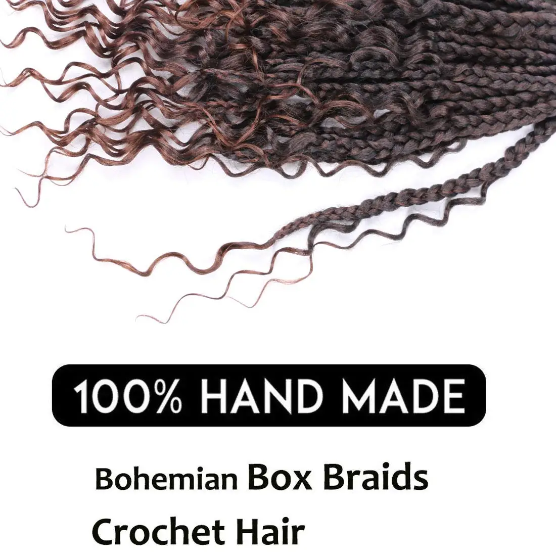 Крючком коробка косы для черный Для женщин на крючках косички с вьющимися