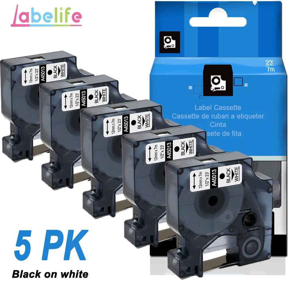 Labelife 5 шт. 45010 45013 лент для этикеток совместимый производитель Этикеток Dymo LM160 280 PNP