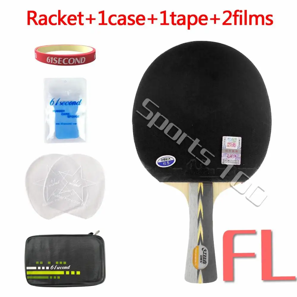 FL with F 1case Профессиональная комбинированная ракетка DHS POWER G7 PG7 PG.7 PG 7 с NEO Hurricane3 и 729 Focus III - Цвет: FL with F 1case