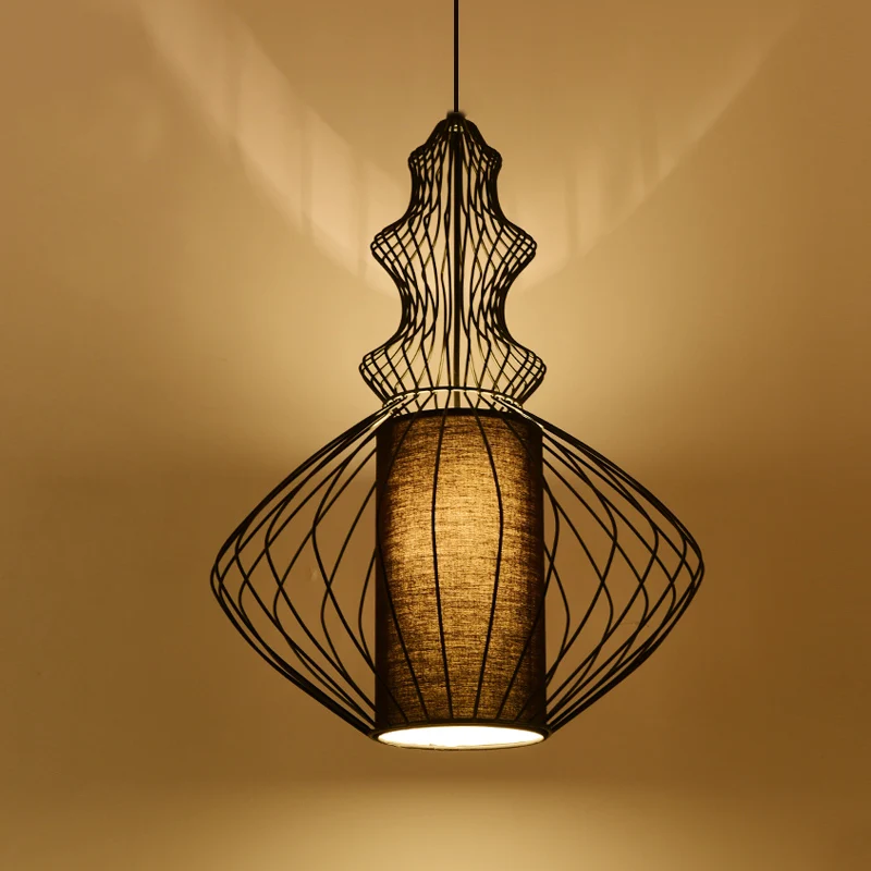 

Vintage Wrought Iron Pendant Lights E27 Black Retro Loft American Style Kitchen Lamp Dining Room Bar Coffee Luminaire Fixtures