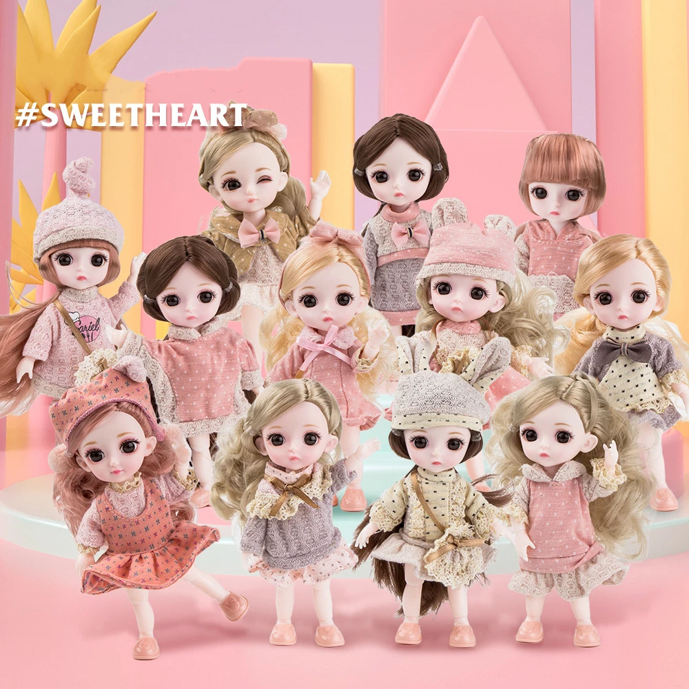 

Кукла-симулятор принцессы Kawaii BJD, 16 см, 1/12, 13 подвижных суставов