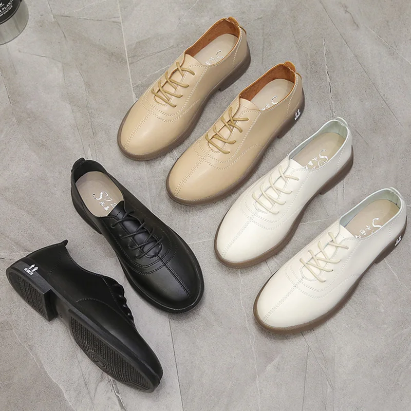 

British-Style Small Leather Shoes Women's Soft-Sole Comfortable Spring and Autumn New Style Retro Versatile Students Love Shoes