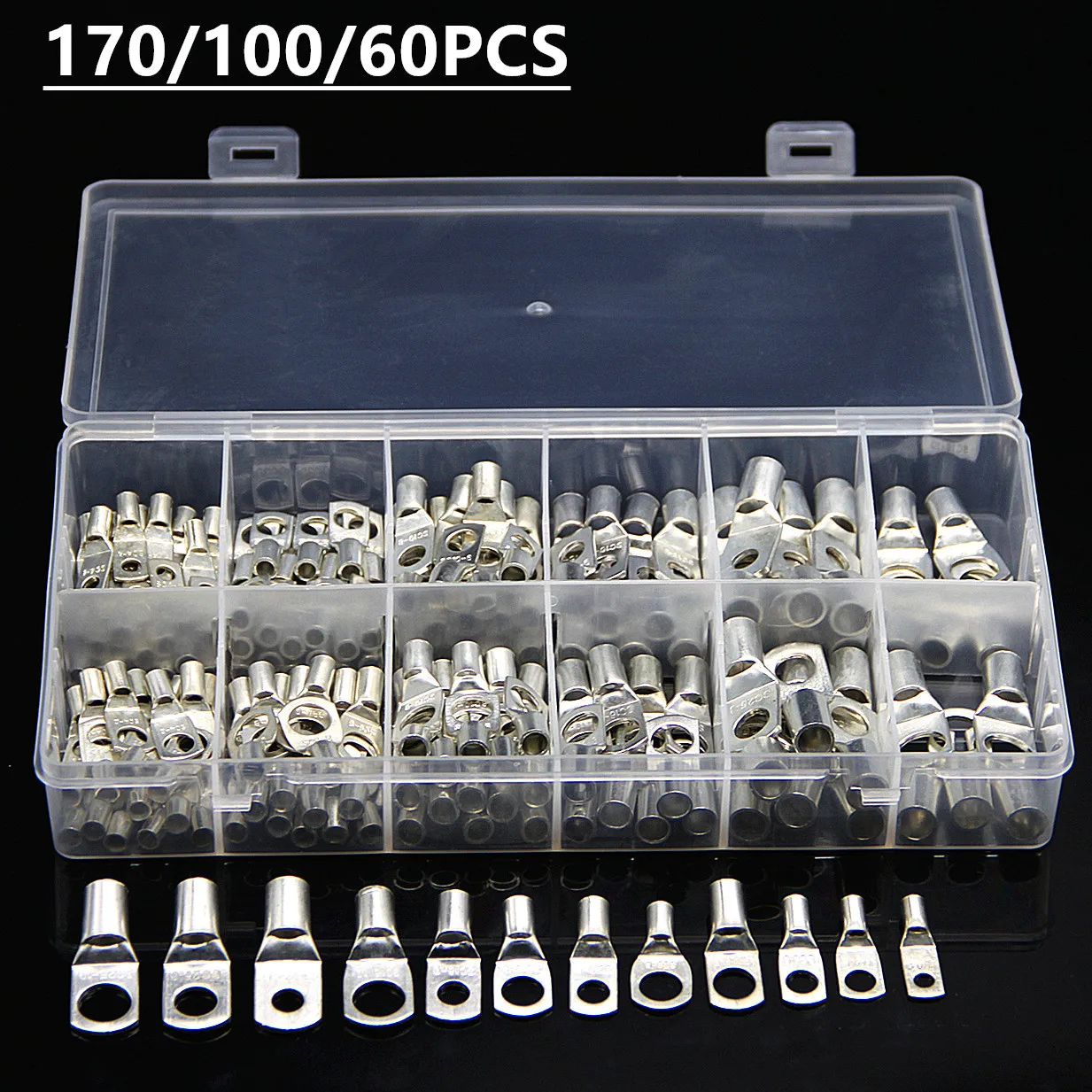 

170/100/60 шт., обжимные клеммы из луженой меди, 4-25 мм