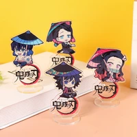 anime demon slayer cute mini acrylic stand figure kamado tanjirou model plate desk decor ornaments for fans gift collection