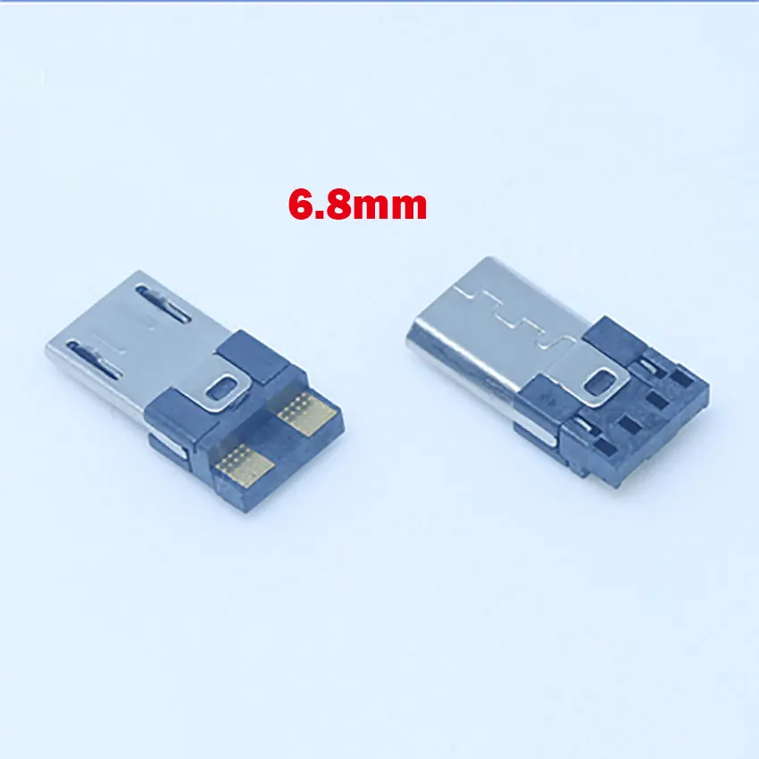Фото 10 шт. 2-контактный/4-контактный разъем Micro USB, штекер, разъем порта, Концевая заглушка, штекеры для Samsung, Huawei, сделай сам №5