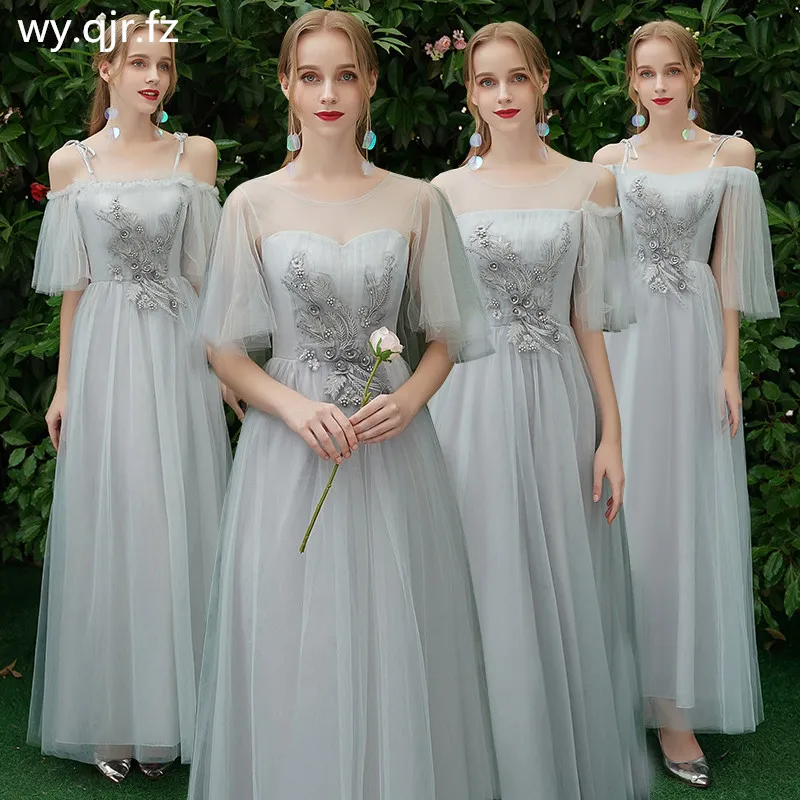 XXY6878 # Длинные платья подружки невесты серое платье на выпускной Рождество хор
