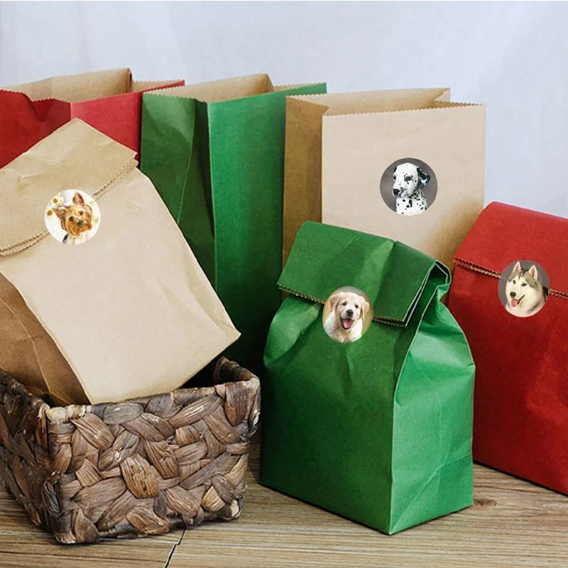 

500pcs Round Reward sticker encouragement stickers Pattern puppy dog for Teachers Cute Animals Stickers Stationery Stickers Kids