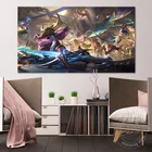 Постер игры LOL Лига Легенд, новый сезон, настенная Картина на холсте для гостиной, Декор, Настенная картина Jinx  Yuumi, подарок