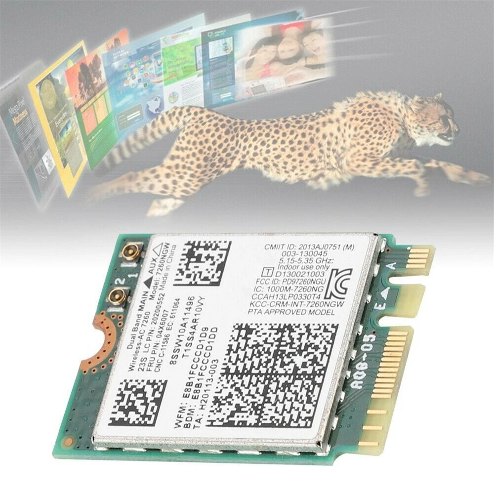 

Lenovo Thinkpad Intel Dual Band Wireless AC Bluetooth 4 Card 7260NGW 20200552