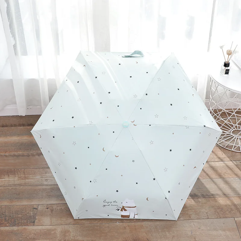 Мини-зонтик для детей "Дождь" корпорация "Парагуас Плегабле" с защитой от солнца и ультрафиолета, с рисунком мультяшного кролика.