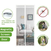 custom made quality magnetic mosquito net summer anti bug door sticker curtain magic mesh automatic closing door screen kitchen