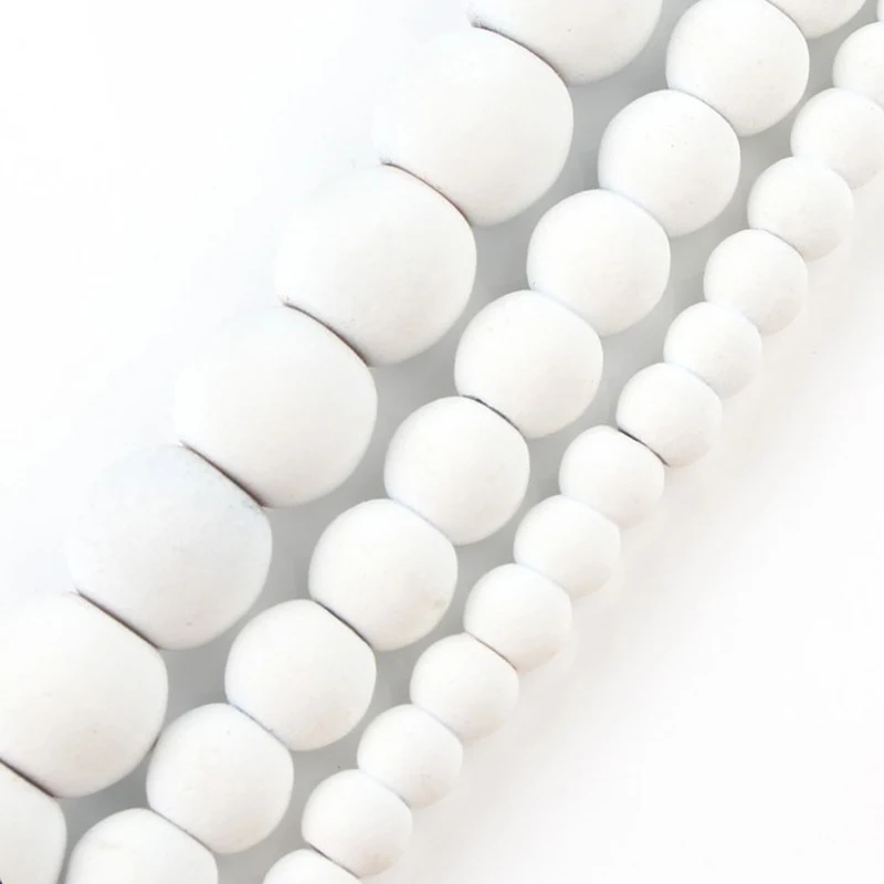 Бусины Из Натурального Гематита незакрепленные камни матовая белая резина