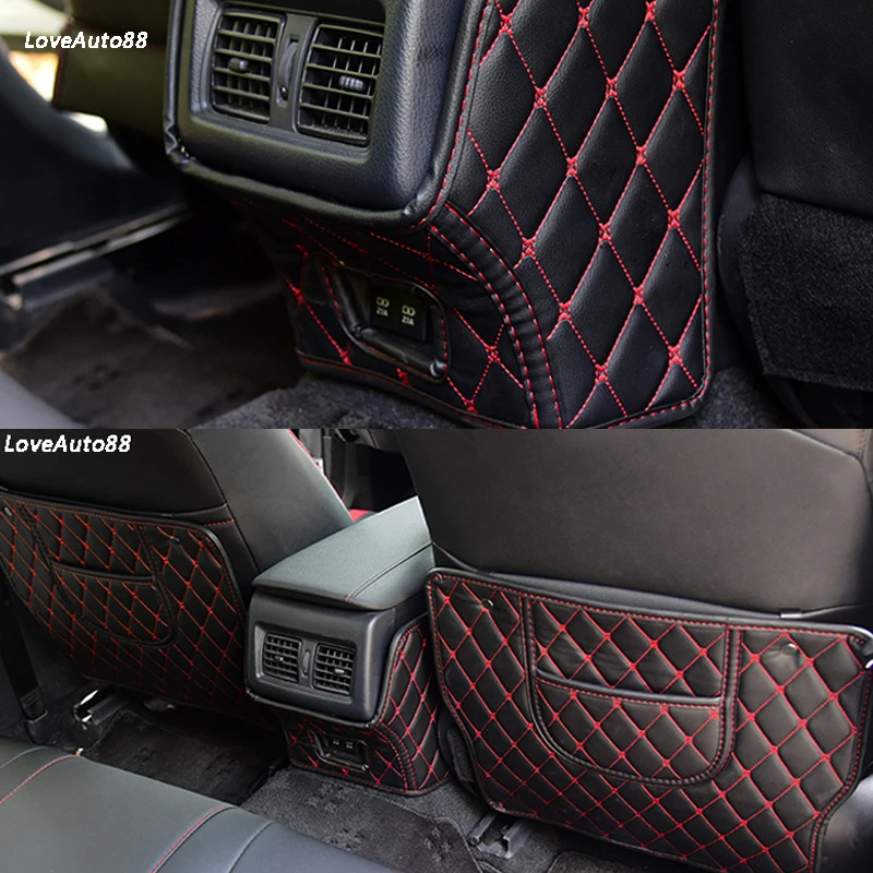 

Car Rear Seat Anti-Kick Pad Rear Seats Cover Back Armrest Protection Mat For Toyota Camry 2018 2019 2020 2021 Car Accessories