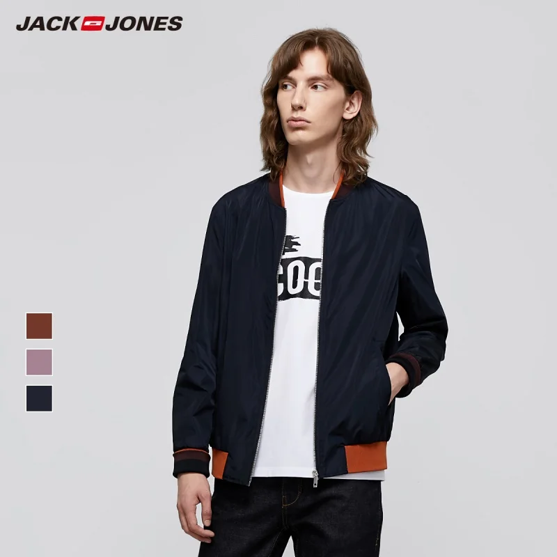 

Куртка JackJones мужская с длинным рукавом, повседневная бейсбольная куртка, однотонная, уличная одежда, 219321543