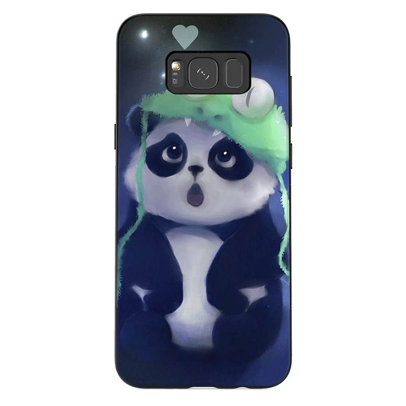 Silicome phone case for sansung J4 Core 2018 J6 Prime J7 Duo J8 M10 M20 M30 A2 Fluorescent panda Cute | Мобильные телефоны и