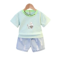 summer baby casual clothes children girls fashion t shirt shorts 2pcssets kids infant clothing toddler boys cotton sportswear