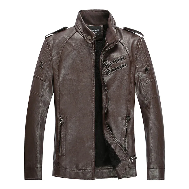 Luxury Men PU Leather Jacket 2019 Outfit Fashion Mens Jackets Coat Zipper Pocket Design Coats Male Motorcycle Brand Clothing | Мужская
