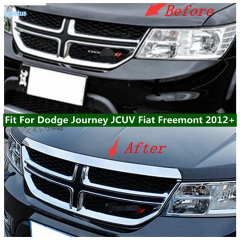 Декоративная полоса на переднюю крышку капота, сетка двигателя, решетка, накладка на губы, подходит для Dodge Journey JCUV Fiat Freemont 2012-2021, аксессуары