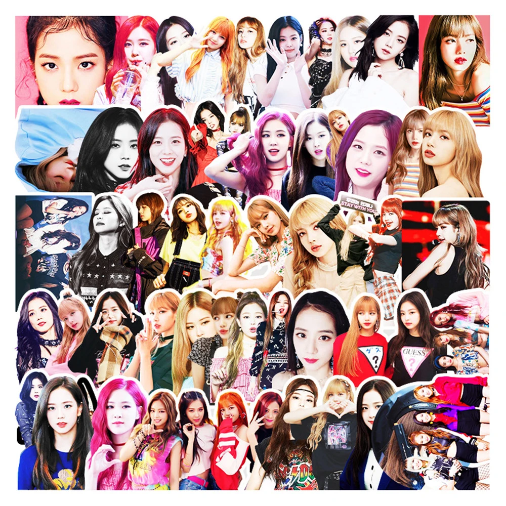 

10/30/50PCS Korean Girl Group Beauty Fashion Graffiti Stickers Luggage Scooter Car Laptop Decoration Stickers Wholesale