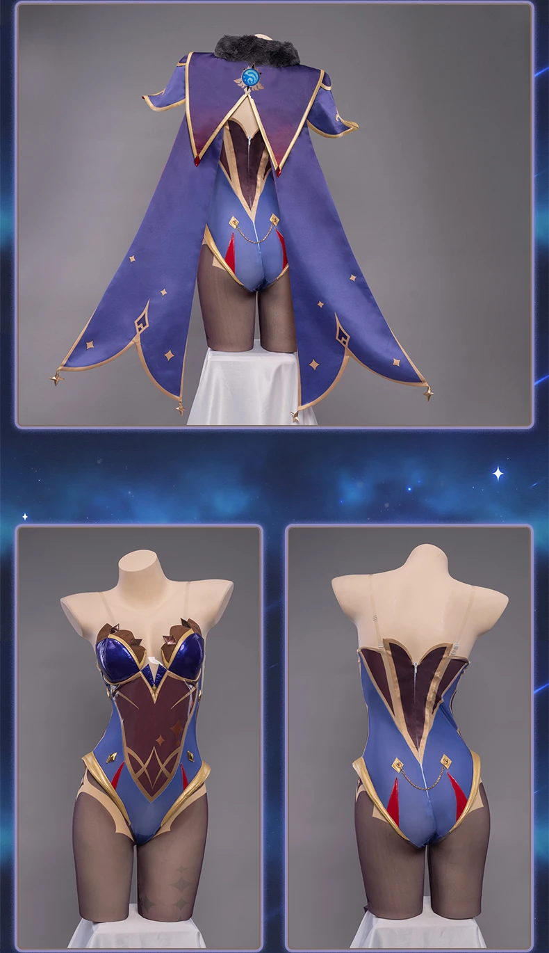 UWOWO Game Genshin Impact Mona Megistus Astral Reflection Cosplay Costume Special Cute Enigmatic Astrologer