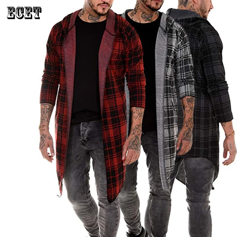 

Mid-length men's simple windbreaker streetwear casual hoodie men's jacket hip-hop fashion trend men's clothing