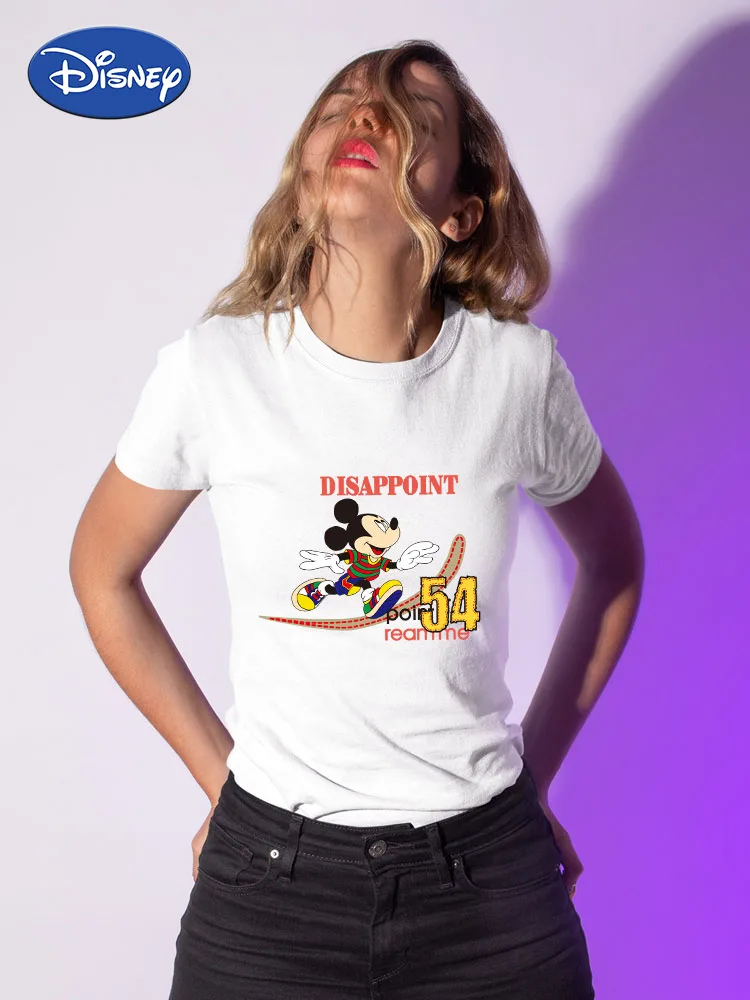 

Disney Disappoint Point 54 Ream Me Girl Power T-Shirt Sport Top Mickey Mouse Fashion Young Casual 2022 Summer Edgy Dropshipping