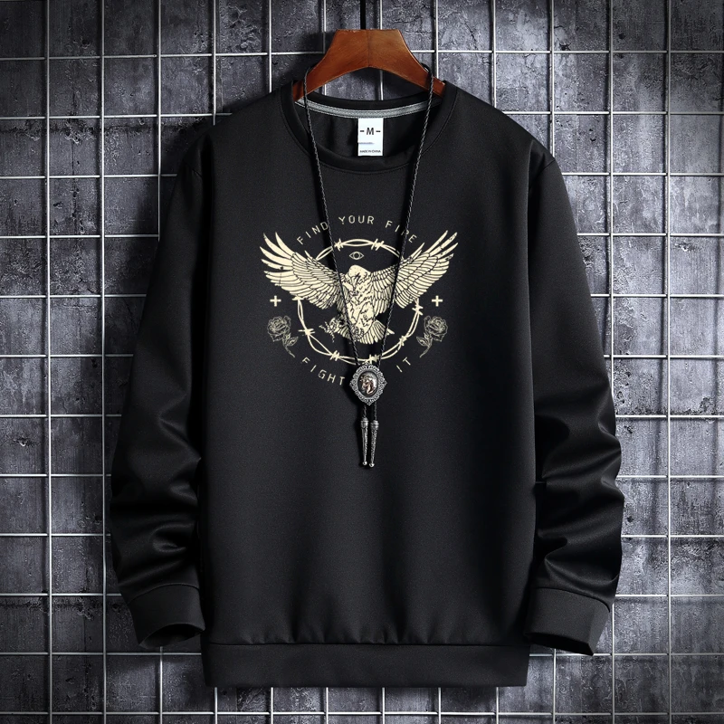 

2021 anime sweatshirts maneskin men clothes gothic hip hop manga crewneck pullover hoodie oversized tracksuit streetwear sweater