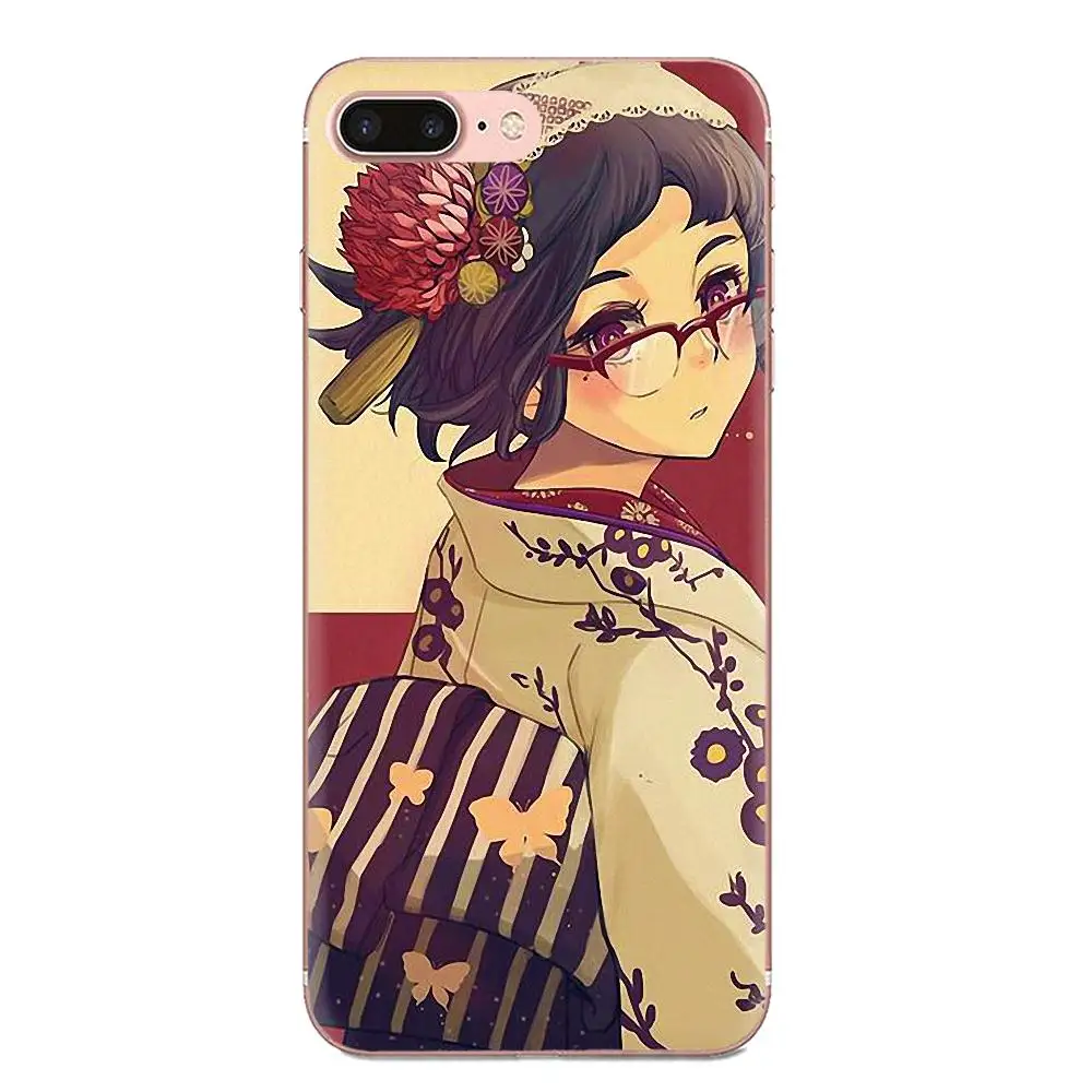 Чехол милые аниме из мультфильмов большие глаза кимоно девушка для Apple iPhone 4 4s 5 5C 5S