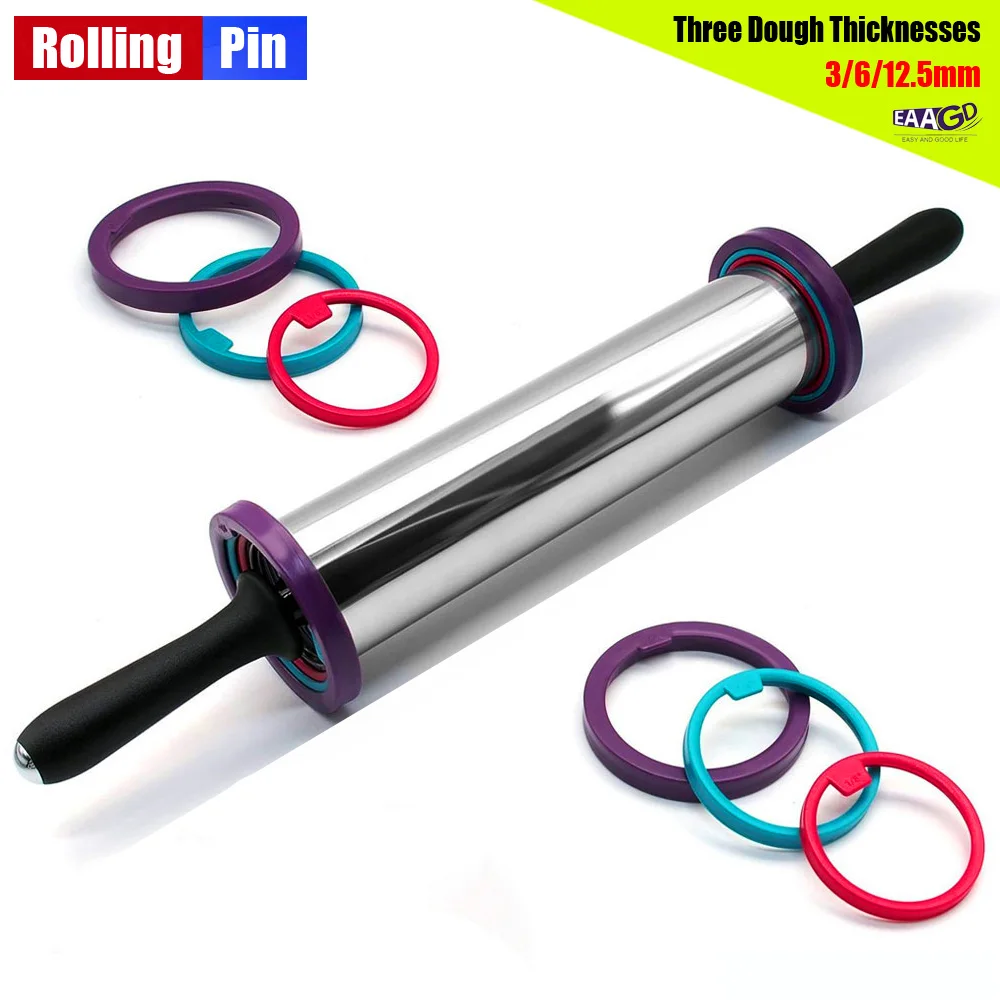 1 шт. роликовый штифт Регулируемый из нержавеющей стали тесто ролик с 3 съемными